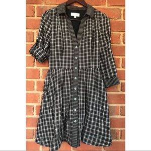Anthro Plaid Shirtdress